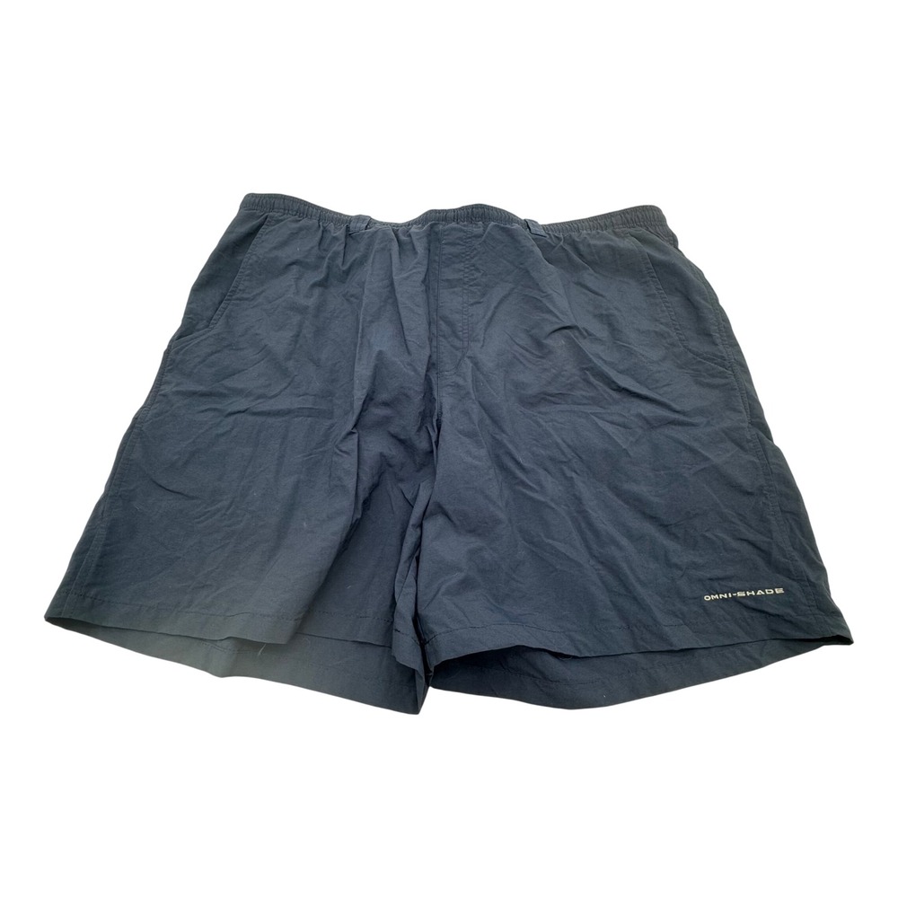Columbia‎ PFG Omni-Shade Men's Navy Fishing Shorts 2XL Mesh Lined Nylon
